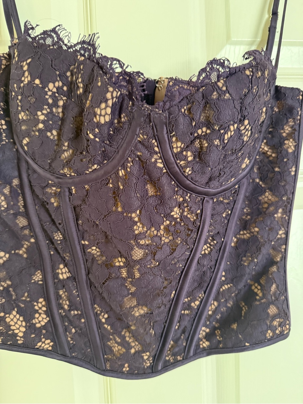 House of CB Dark Purple Lace Underwire Corset Camisole - Picture 10 of 13
